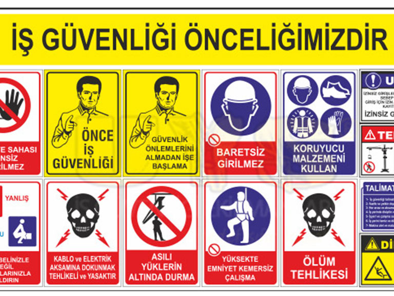 Logolu İş Güvenliği Levhası