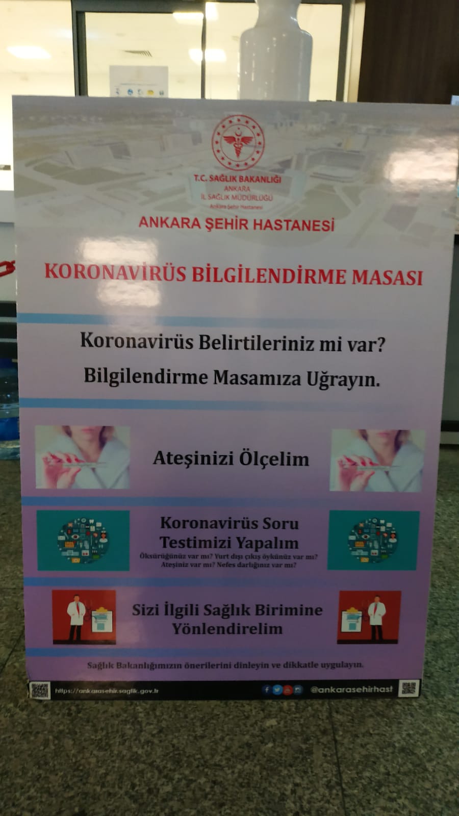Ayaklı Korona Virüs Bilgilendirme Stantı